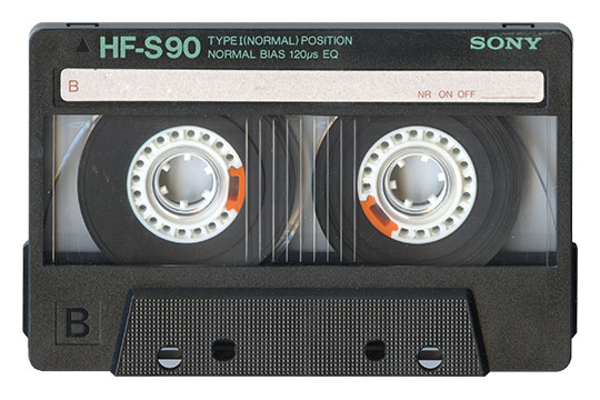 Cinta de cassette como soporte de almacenamiento de audio analógico