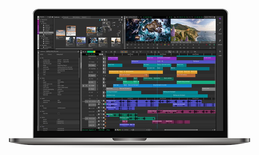 Editor de vídeo Avid Media Composer, el "estándar de industria" a la hora de montar vídeo a nivel profesional.