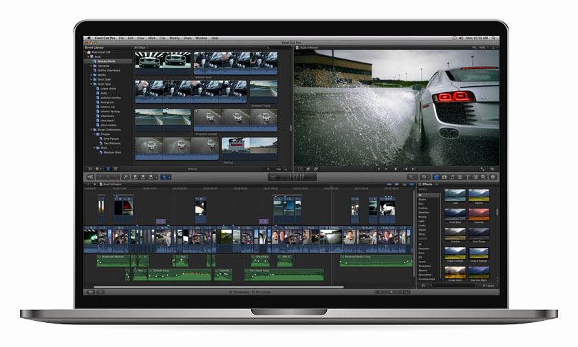 Editor de vídeo Final Cut Pro X, aplicación por excelencia a la hora de editar vídeo en Mac.