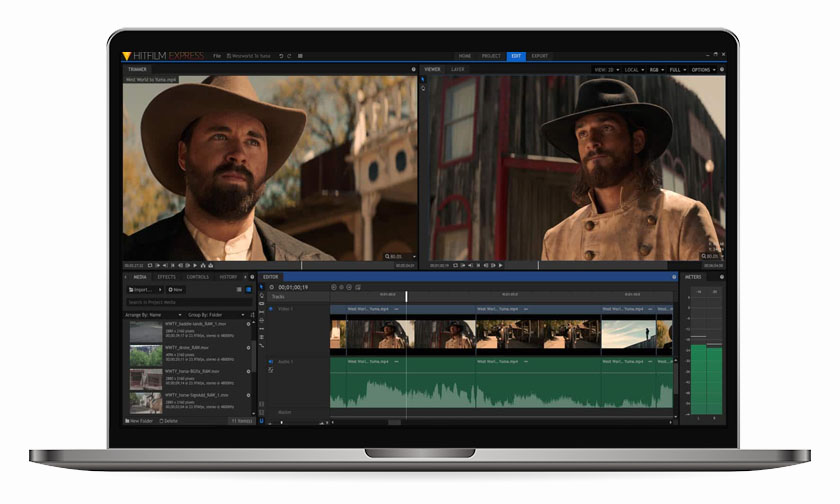 Editor de vídeo HitFilm Express, software de edición gratuito pensado también para la adici´ón de efectos visuales VFX.